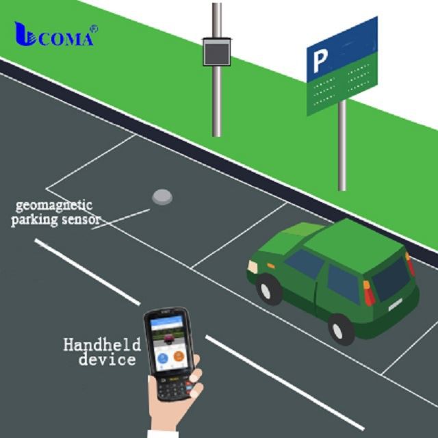 Розумне рішення для паркування Геомагнітний датчик LoRa Sensor Управління паркуванням